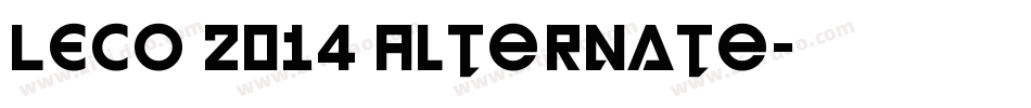 LECO 2014 Alternate字体转换